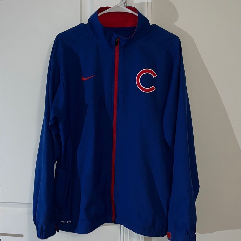 Nike MLB Baseball long sleeve warmup full zip baseball jacket men’s Chicago Cubs